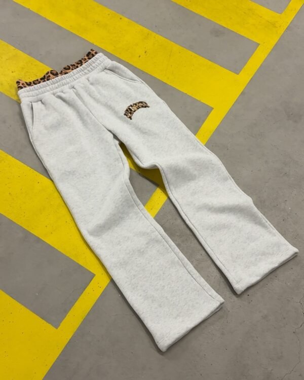 Leopard Print Letter Embroidery Street Casual Trousers Men And Women All-match Hoodie