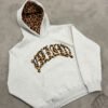 Leopard Print Letter Embroidery Street Casual Trousers Men And Women All-match Hoodie