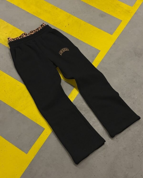 Leopard Print Letter Embroidery Street Casual Trousers Men And Women All-match Hoodie